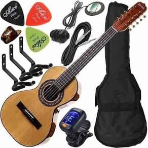 Kit Viola Rozini Eletroacústica Caipira Aço Rv151 Completa