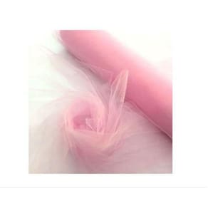 Rolo De Tule Tecido - Rosa Bebê - 50 Metros Marca Delfin