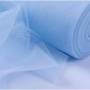 Rolo De Tule Azul Bebê - 50 Metros - Marca Delfin