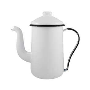 Bule Para Café Tradicional Esmaltado Branco 1,5 L Ewel