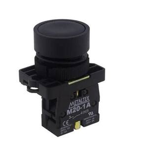 Botao Pulso Faceado Preto 22Mm Metaltex