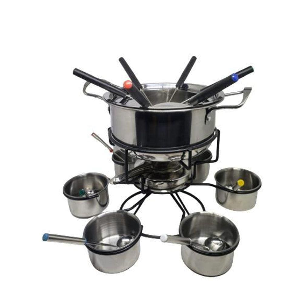Conjunto Panela Para Foundue Inox 21 Peças