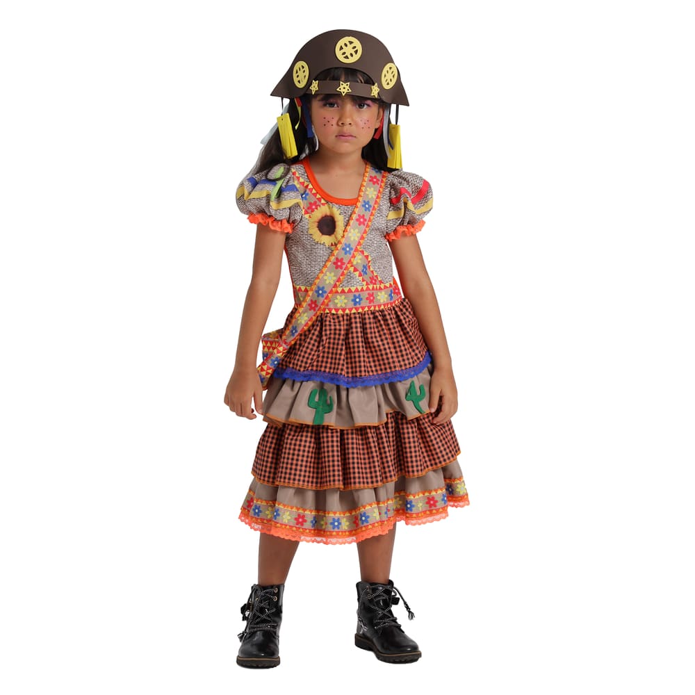 Vestido Junino Maria Bonita Infantil Menina Cangaceira + Bolsa