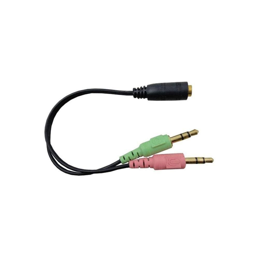 Cabo Adaptador P3 Fêmea Para 2 P2 Macho 3,5Mm - Fone E Microfone Para Headset Cabo P2