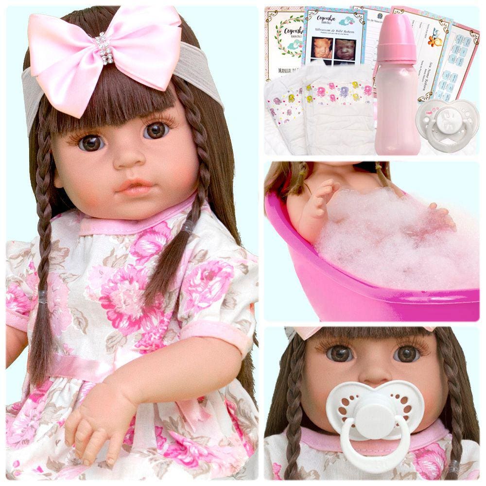 Bebe Reborn Original Silicone Barata Boneca Bolsa Princesa em