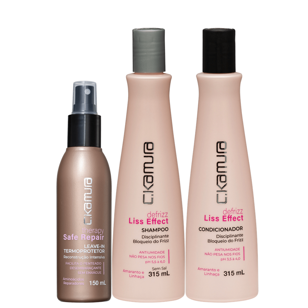 Kit C.Kamura Defrizz Liss Effect (3 Produtos)