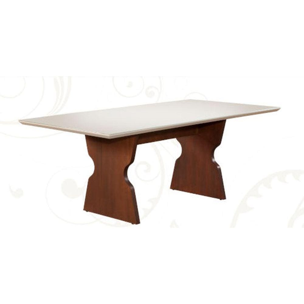 Mesa de Jantar Retangular Base Madeira Maciça Laminada - Chitai-1,80x0,90 metros - Art Salas