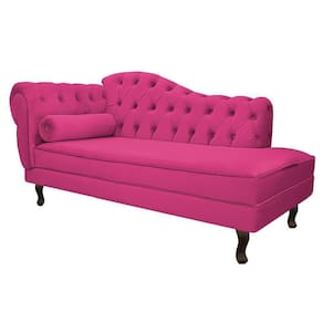 Diva Recamier Diana 185cm Lado Direito Suede - Doce Sonho Móveis Pink