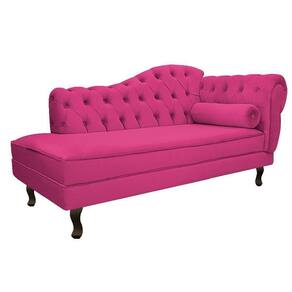 Diva Recamier Diana 185cm Lado Esquerdo Suede - Doce Sonho Móveis Pink