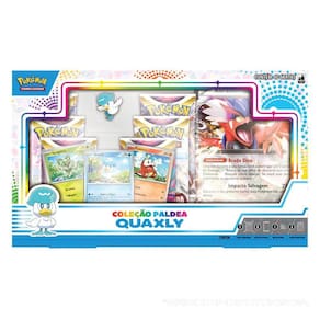 Box Pokemon Coleção Paldea Quaxly - 003 40 Cartas Copag