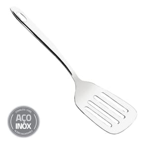 Espátula Fritura Chapa Inox Vazada 21,5 cm - Ótima Qualidade