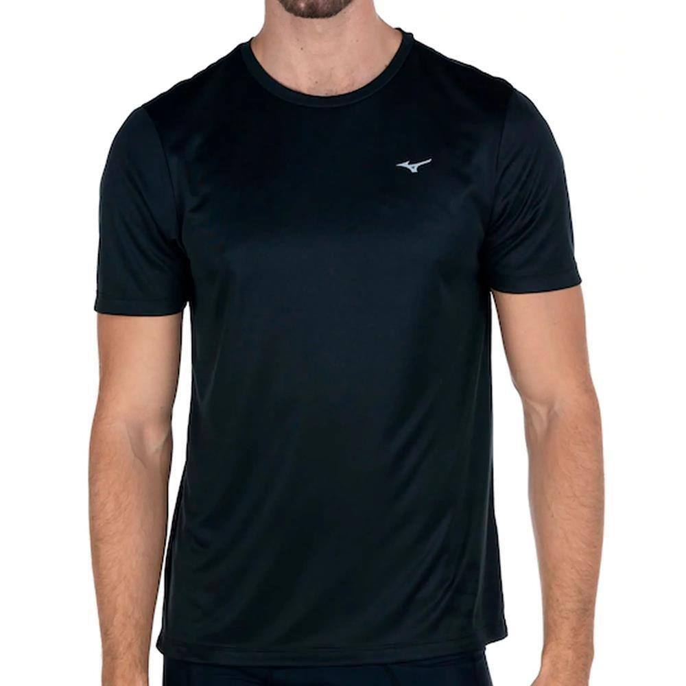 Camiseta Dry Mizuno Masculina Spark 2 Gola Redonda Esporte - Preto - GG