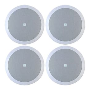 Kit 4 Arandelas JBL 6FR2R Redonda Branca - 25 Watts RMS