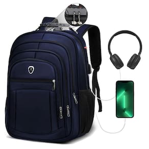 Mochila Escolar Grande Executiva Faculdade Reforçada Azul