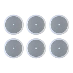 Kit 6 Arandelas JBL 6FR2R Redonda Branca - 25 Watts RMS