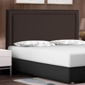 Cabeceira Cama Box Casal King Size Maísa 195cm Com Frame Suede Marrom - Abmaza