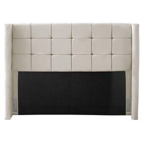 Cabeceira Cama Box Casal Queen Size Gioconda 160cm Com Frame Linho Bege - Desk Design