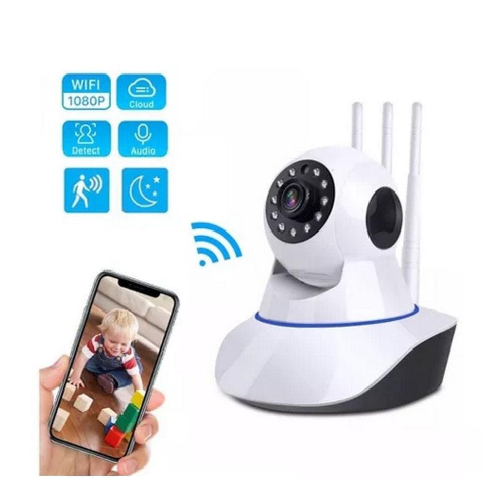 Camera de Segurança Ip, HD, Wi-fi e Audio