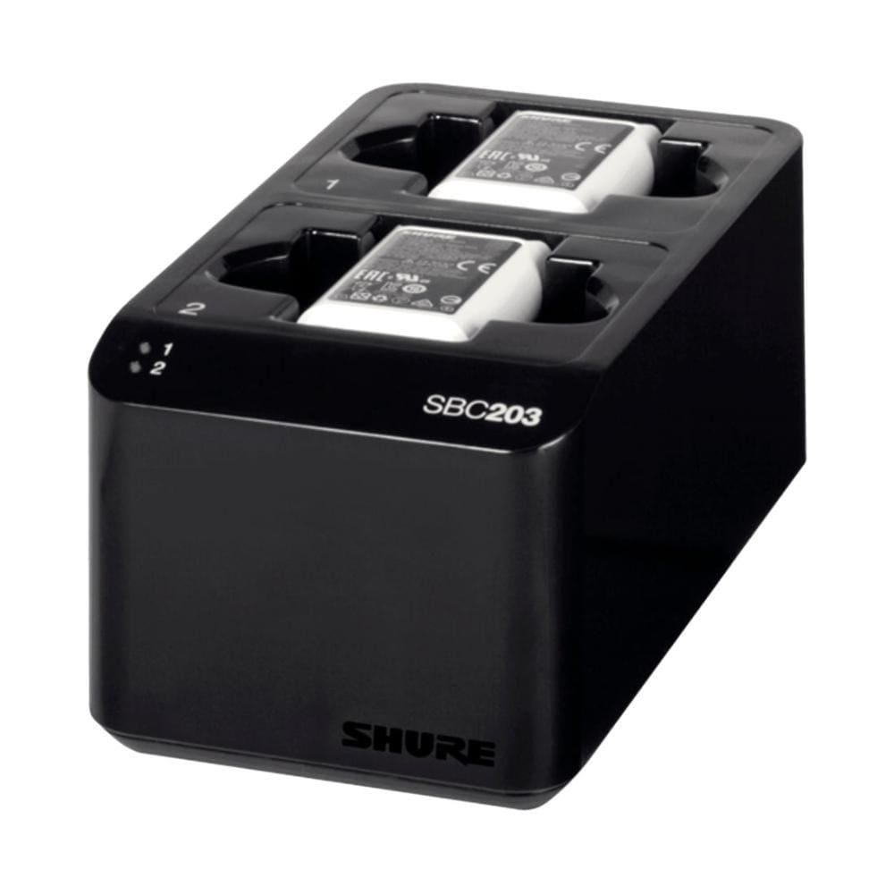 Carregador Duplo para Bateria de Íon Lítio Shure SBC203