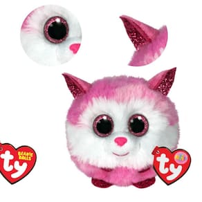 Pelucia Ty Beanie Balls Cachorrinho Husky Rosa Toyng 49257