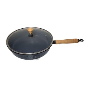 Frigideira De Alumínio Fundido Com Revestimento Antiaderente Cerâmico Com Tampa De Vidro N°24cm