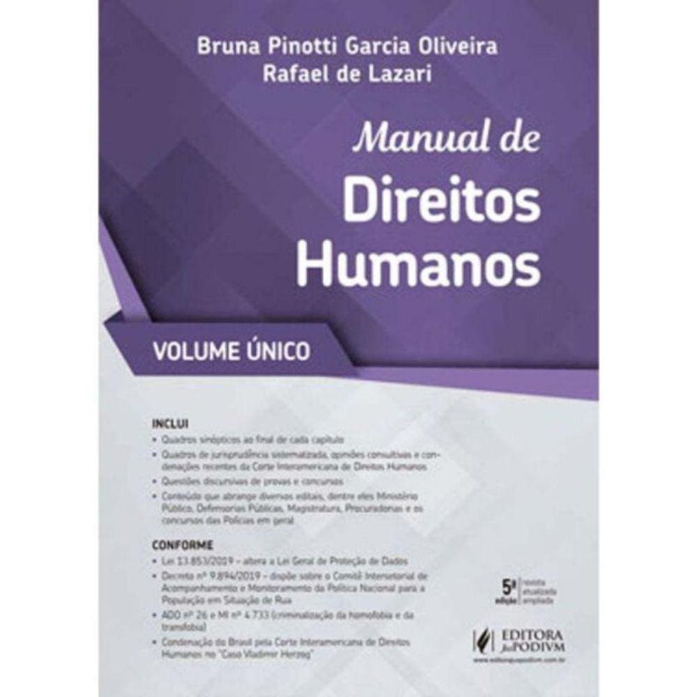 Manual De Direitos Humanos - Volume Unico (2019)