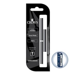 Carga Para Caneta Crown Tinteiro Com 3 Refil - Ca32005
