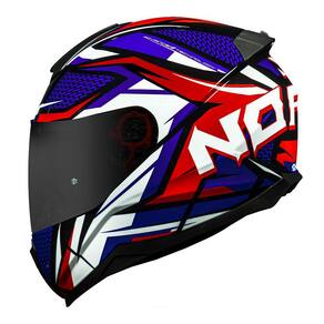 Capacete Norisk Razor Sharp Azul Vermelho e Branco