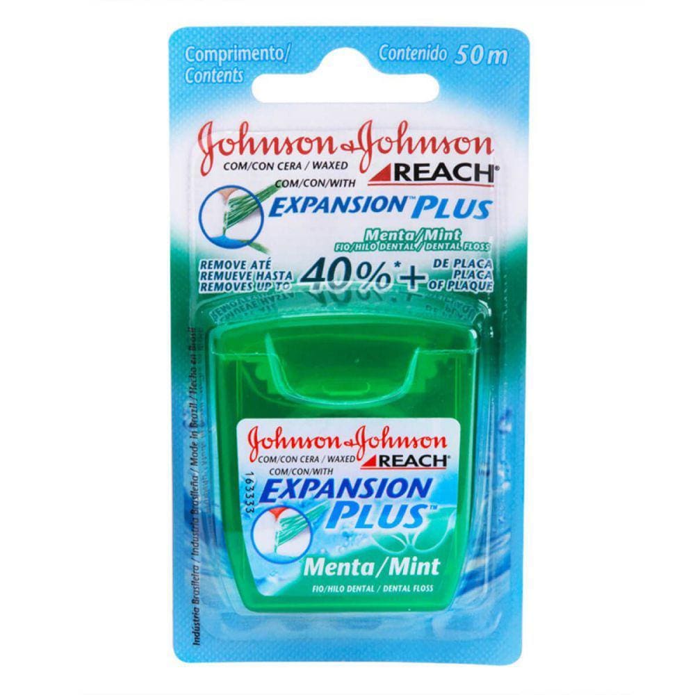 Fio Dental Johnson & Johnson Reach Expansion Plus Menta 50M