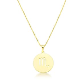Colar De Signos Banhado A Ouro 18k - Escorpião