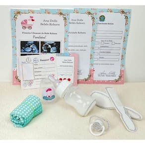 Kit Acessório Branco Para Bebê Reborn