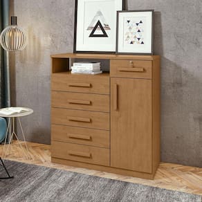 Cômoda Sapateira Ambiente Da Vinci Amêndoa Clean - Lopas