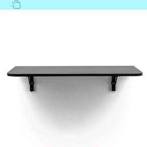 Mesa Dobrável de Parede Bemfixa Preta 80x41cm em MDP