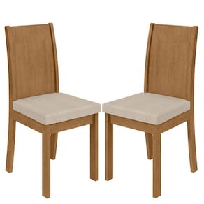 Cadeira para Mesa de Jantar Athenas kit 02 Peças Linho Rinzai Bege Amêndoa Clean - Lopas