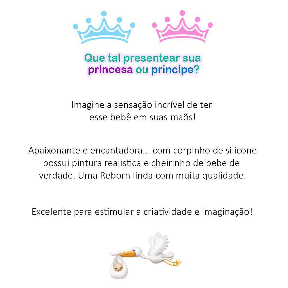 Boneca Reborn Realista Toda de Silicone Recem Nascida Girafa