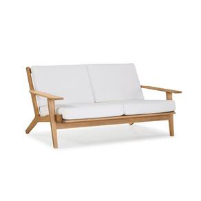 Poltrona Estofada Lotus 2 Lugares 144cm em Madeira Eucalipto - Jatobá
