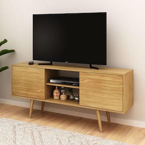 Rack Ammo para TV de até 64 com 2 Nichos - Natural