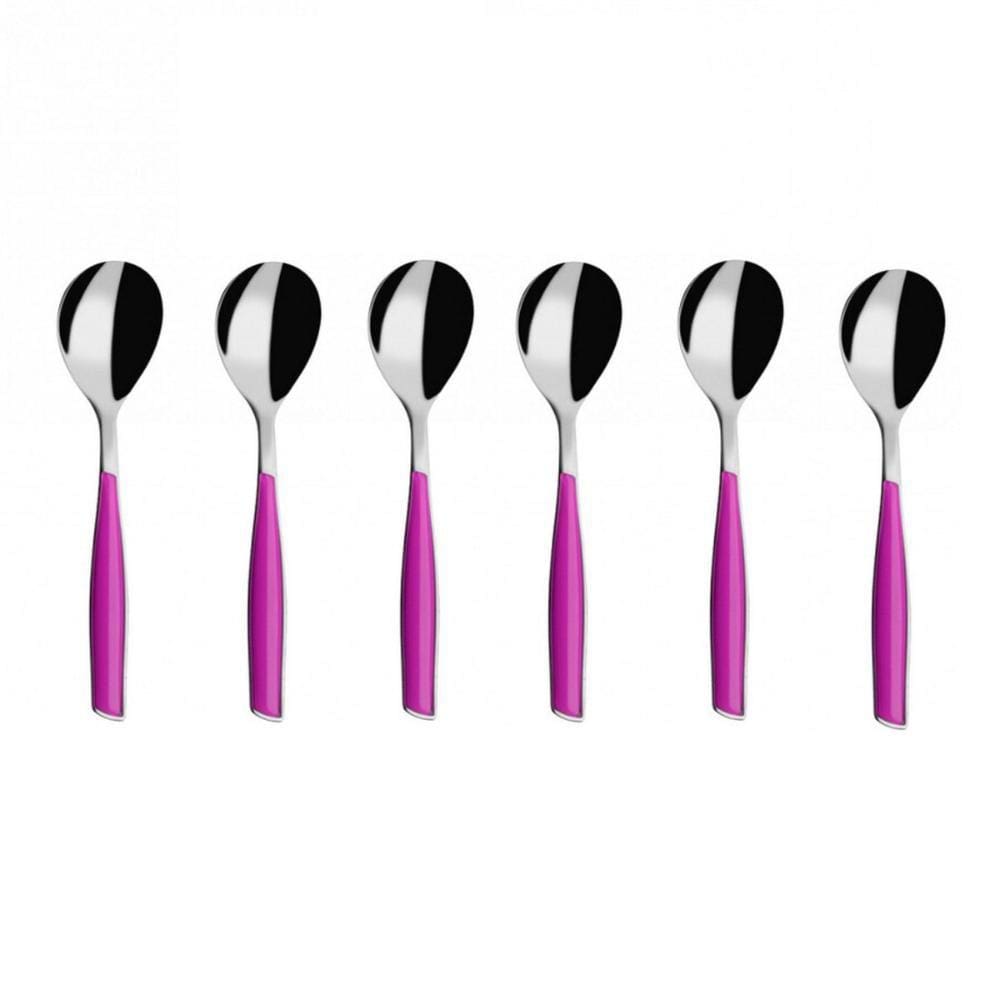 Colher para Café 15cm Inox 6 peças Roxo Glamour Bugatti