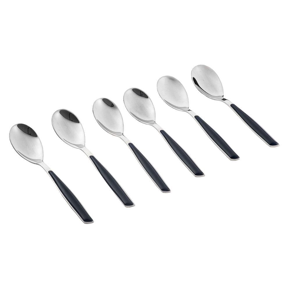 Colher Café 15cm Inox 6 peças Azul Marinho Glamour Bugatti