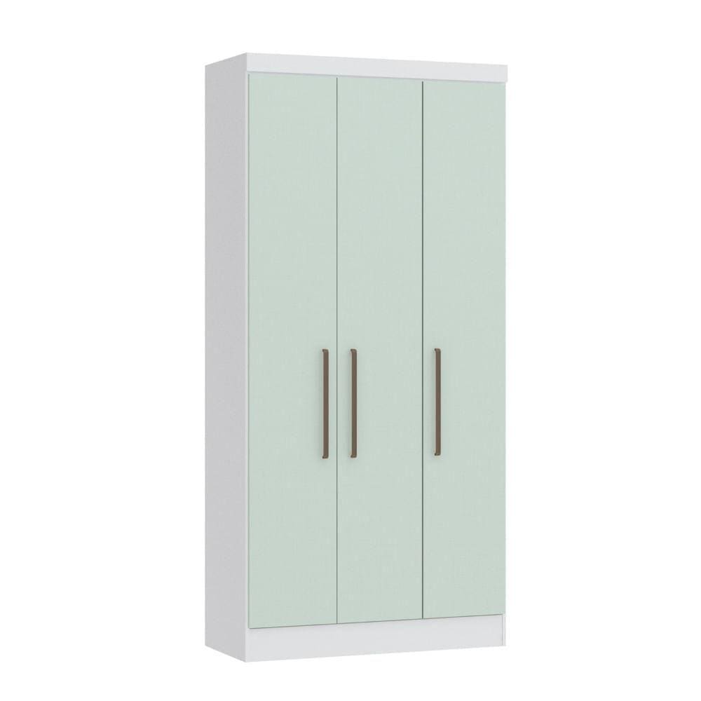 Guarda Roupa Modulado Infinity com 3 Portas - Branco Line/Pistache