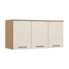 Armário Aéreo Modulado Elegance 3 Portas - Carvalho/Off White