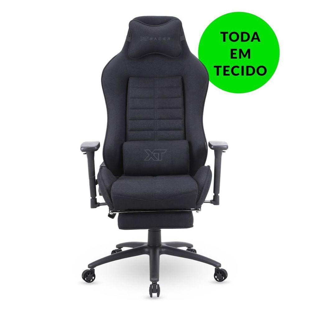 Cadeira Gamer E Escritório Xt Racer Platinum W Styles E Tecido Cor:Preto