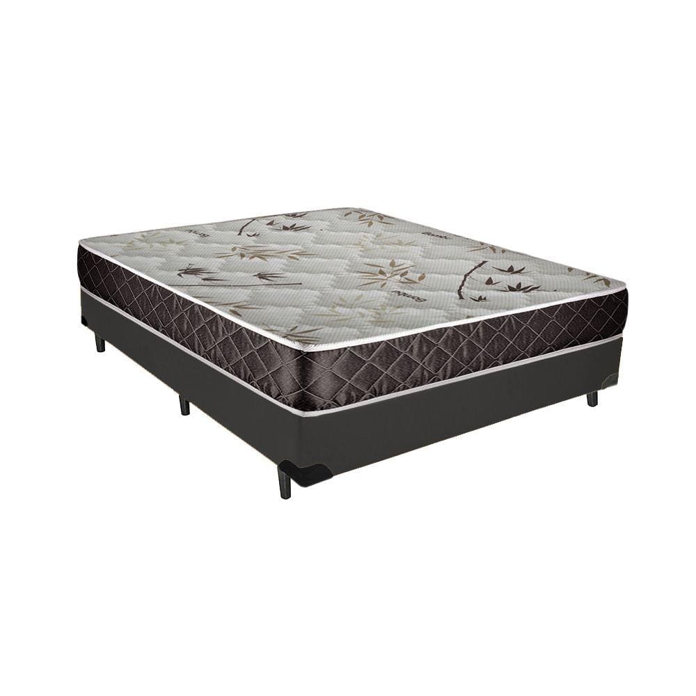 Cama Box Casal Colchão Gold Espuma D33 Acolchões + Box Sintético 54x138x188