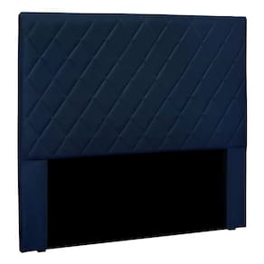 Cabeceira King 1,95m Córdoba Suede Azul Marinho - Pallazio