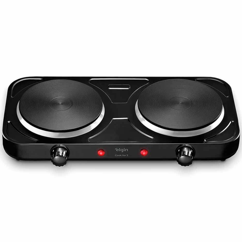 Fogão elétrico de mesa 2 pratos 2.000 watts - Cook For Two - Elgin - 220V