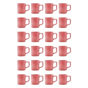 Kit 24 Mini Canecas Chá Rosa 80mL Xícara Café Expresso