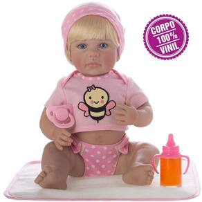 Boneca Bebê Reborn - Laura Baby - Mini Davi - Vinil - Shiny Toys