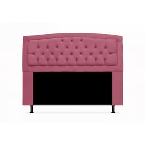 Cabeceira Geovana Para Cama Box Queen 160 cm Suede Rosa Barbie - LM DECOR