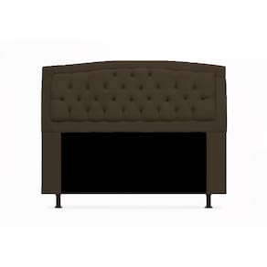 Cabeceira Geovana Para Cama Box Solteiro 90 cm Suede Marrom - LM DECOR