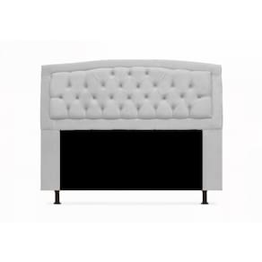 Cabeceira Geovana Para Cama Box Queen 160 cm Suede Branco - LM DECOR